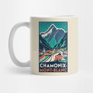 A Vintage Travel Art of Chamonix-Mont-Blanc - France Mug